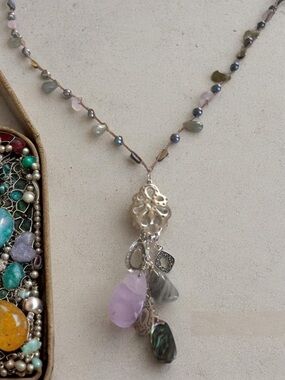Silpada Amethyst Charm  Necklace N2103
32” inches